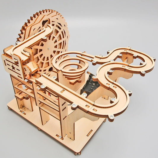 DIY Wooden Electric Marble Track Toy