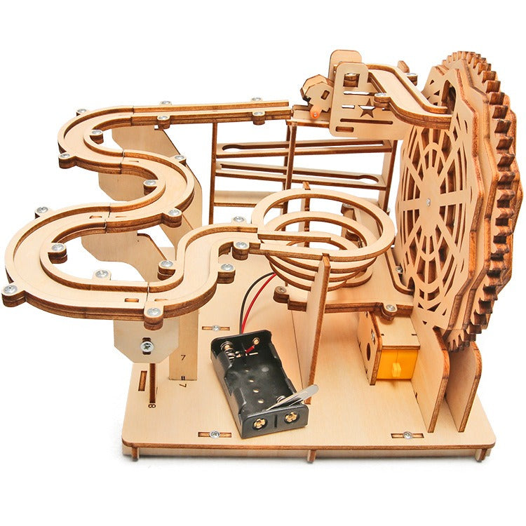 DIY Wooden Electric Marble Track Toy