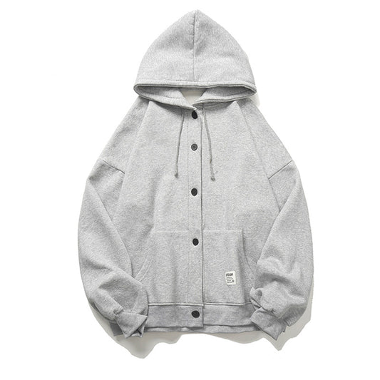 Men's Casual Hooded Jacket - Loose Baseball Coat