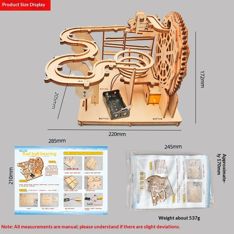 DIY Wooden Electric Marble Track Toy