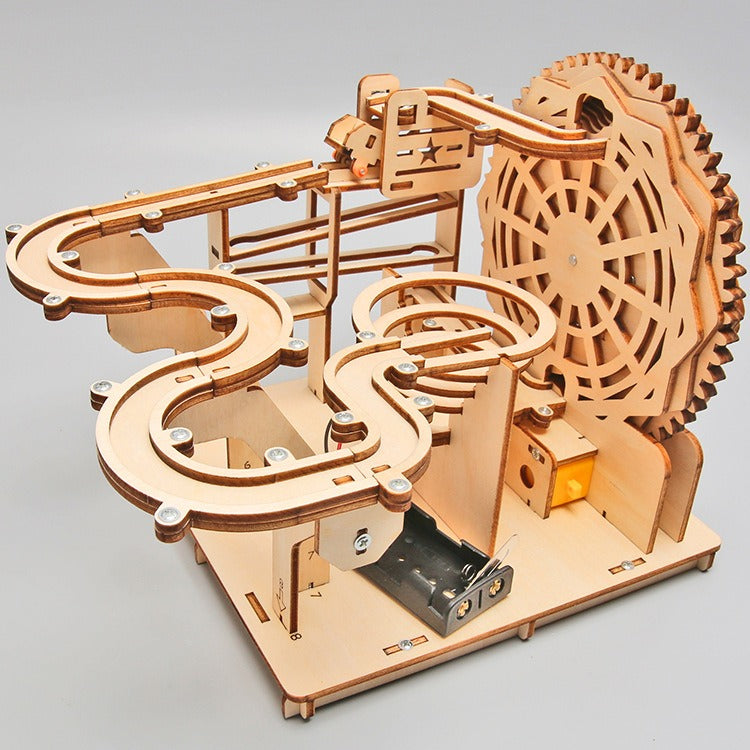 DIY Wooden Electric Marble Track Toy