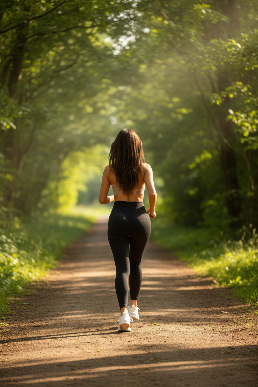 Outdoor Run - Black Scrunch Leggings